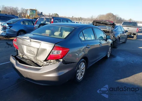 2012 Honda Civic Ex z USA, uszkodzony, nr VIN 19XFB2F8XCE097619